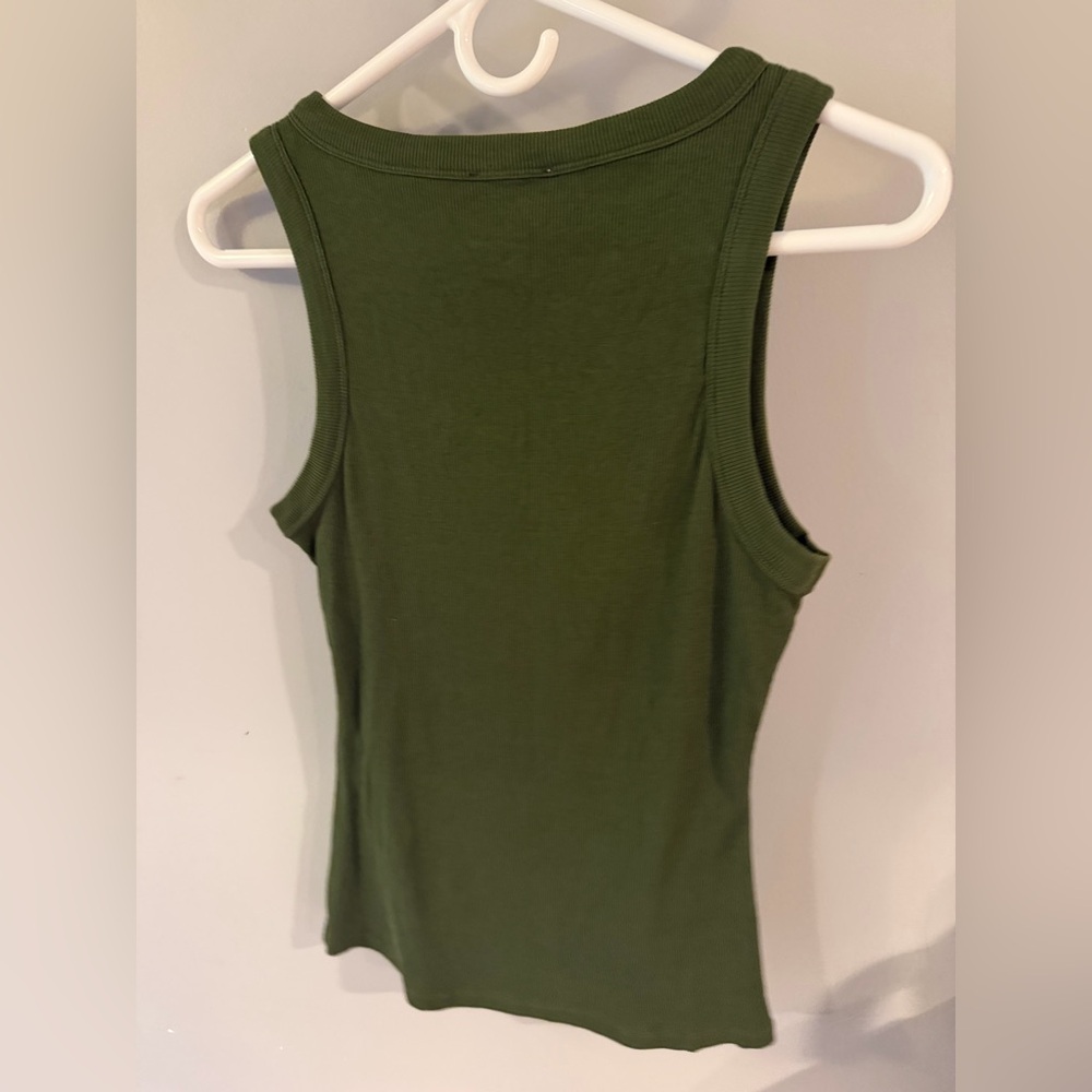 Sézane Felicien Top, Olive Green, Size M - Picture 6 of 7